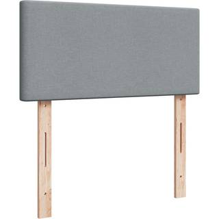 Kontinentalseng Med Madras Stof Lysegrå - Med ensartet mønster / 90 x 200 cm