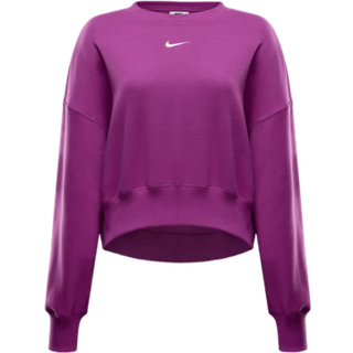Oversized Nike Sportswear Phoenix Fleece-sweatshirt med rund hals til kvinder - lilla - S (EU 36-38)