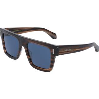 Ferragamo Uomo SF2063SE 216 Solbriller Acetato Marrone Squadrata Normale