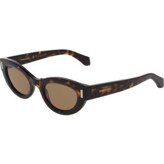 Ferragamo Donna SF2062SE 242 Solbriller Acetato Havana Cat Eye Normale