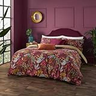 Wylder Wylder Cerise Viranai Exotic Floral Duvet Cover Set