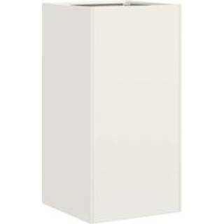 plantekasse hvid 40x40x80 cm koldvalset stål