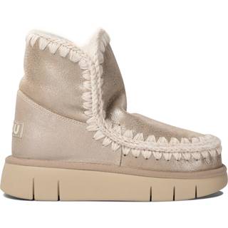 Moutil kvinder. MU.FW531002B Ankelstøvler i læder Eskimo 18 bounce sølv, guld (40), Guldfarvet, Sølvfarvet, 5-8 cm, Ingen, Casual