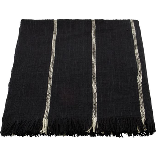 House Doctor Tuur Plaid 130x180 Cm /offwhite - Sengetæpper Bomuld Sort - 201600501
