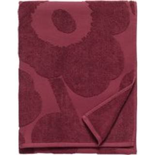 Marimekko Unikko solid badehåndklæde 70x150 cm Mørkerød