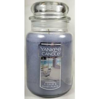 Yankee stearinlys et roligt og roligt sted duftende klassisk 22 oz stor krukke enkelt v?ger stearinlys over 110 timers forbr?ndingstid