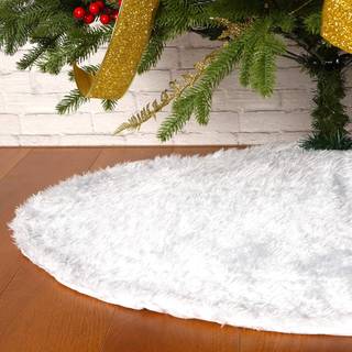 Sattiyrch faux pels juletr?sk?rt 36 """" Hvid juledekoration til 6ft juletr? (hvid 36in)