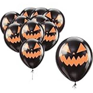 Halloween Kürbis Ballons Schwarz 10 St.