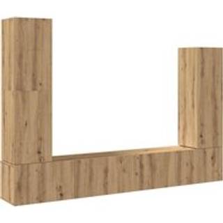 Tv-Skabssæt 4 Dele Konstrueret Træ - 100 cm / artisan eg