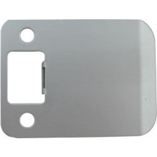 Round Corner Extended Lip Strike Plate 2-1/4 """" X 2-1/2 """" (3 """" Samlet l?ngde) Satin Chrome af Stone Harbour Hardware