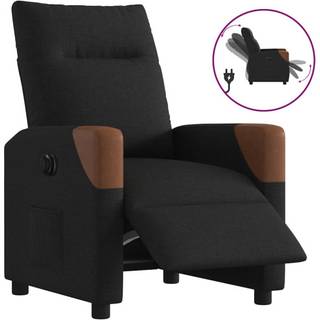 Eldrevet Lænestol Stof Sort - Nej / Eldrevet tilbagelæningsfunktion