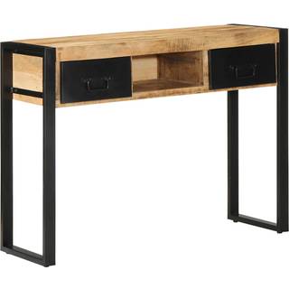 konsolbord 100x35x75 cm massivt ru mangotræ