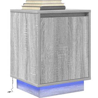Sengeskabe Med Led-Lys 38X34X50 Cm - 1 / Grå sonoma-eg