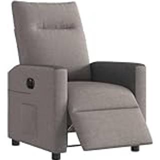 Lænestol Stof Gråbrun - Nej / Eldrevet tilbagelæningsfunktion