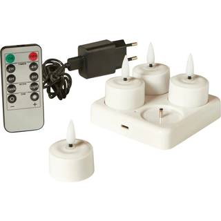 Da'core Fyrfadslys 4 stk LED genopladelig