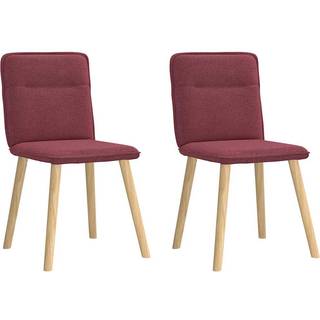 spisebordsstole 2 stk. stof vinrød