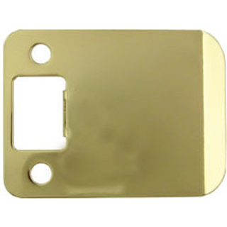 Round Corner Extended Lip Strike Plate 2-1/4 """" X 2-1/2 """" (3 """" Overordnet l?ngde) Poleret messing af Stone Harbour Hardware