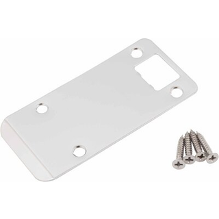 Round Corner Extended Lip Strike Plate 2-1/4 """" X 4 """" (4-1/2 """" Samlet l?ngde) Poleret krom af Stone Harbour Hardware