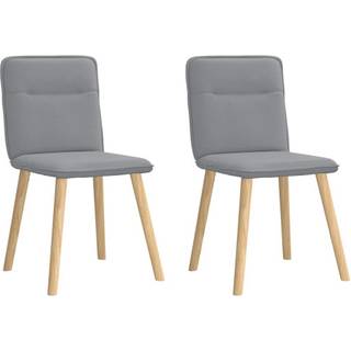 spisebordsstole 2 stk. stof lysegrå