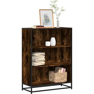 Bogreol 60X35X170,5 Cm Konstrueret Træ Etræsfarve Røget Eg - 80.5 cm / 107.5 cm