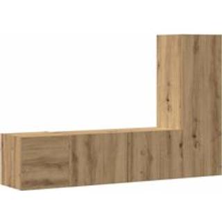 Tv-Skabssæt 3 Dele Konstrueret Træ - 80 cm / artisan eg