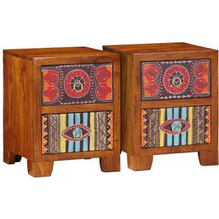 Sengeborde 35X35X45 Cm Massivt Akacietræ - 2