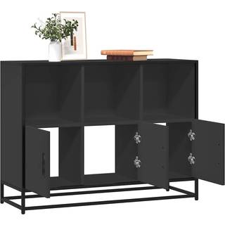 skab 100x35x76 cm konstrueret træ sort