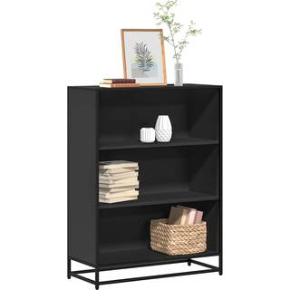 bogreol 80,5x35x107,5 cm konstrueret træ sort