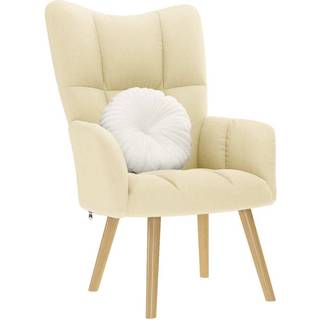 lænestol stof cremefarvet