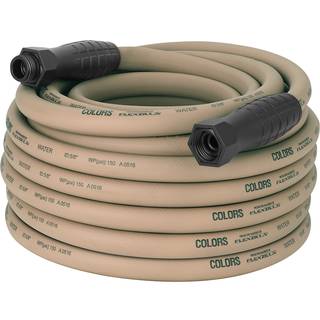 Farver Swivelgrip Garden Slange 5/8 """" X 75 '3/4 """" - 11 1/2 Ght Fittings Brown Mulch