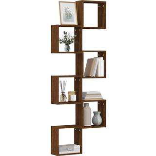 Væghylder 30X15X30 Cm Kubeformet Etræ - 6 / Brun eg
