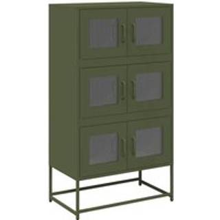 Højskab Stål - Olivengrøn / 68 x 39 x 123 cm