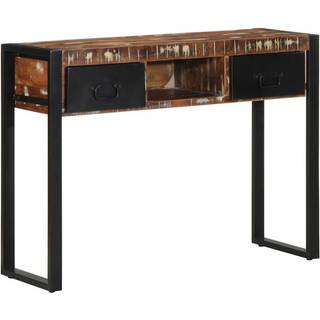 konsolbord 100x35x75 cm massivt genbrugstræ flerfarvet