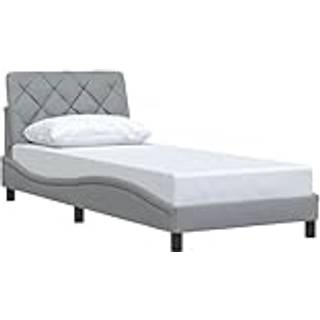 Sengeramme uden madras Lysegrå 90x190 cm Stof