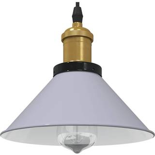 Pendellampe Højdejusterbar E27 Ø 22 Cm Metal Glans Rød - gloss grey