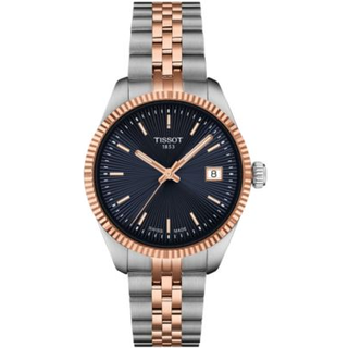 Tissot T156.210.22.041.00 Damenuhr Quarz Ballade 34 mm Bicolor/Blau