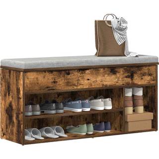 Skobænk 102X30,5X45 Cm Konstrueret Træ - Røget eg