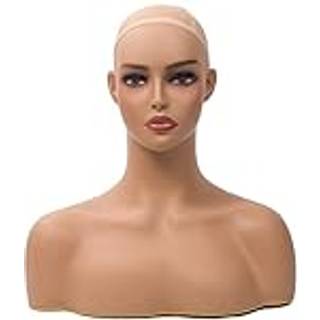 Jingfa mannequin hoved med skulder display manikin hoved bust til parykker makeup skønhed tilbehør