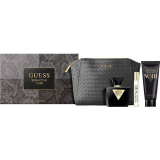 Gissa förförisk noir av Guess for Women - 4 PC Gift Set 2.5oz EDT Spray 0,5 oz EDT Spray 3,4oz Body Lotion Pouch