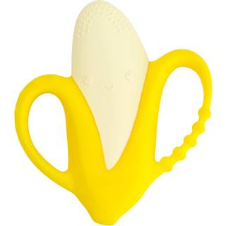 Infantino lil 'nibbles tekstureret silikone baby teether - sensorisk efterforskning og tænder lettelse med let at holde håndtag gul banan 0 måned
