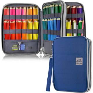 YoUshares 192 Slots Farvet blyantkasse Stor kapacitet Blyant Holder Pen Organizer Bag med lynl?s til Prismacolor Watercolor Coloring Pencils Gel