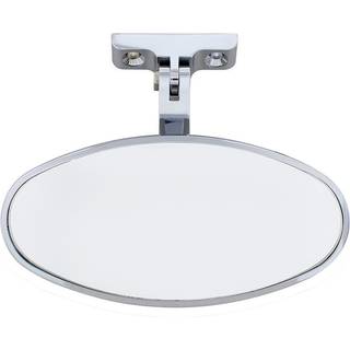 United Pacific Oval Chrome Plaget Aluminium Interi?r bagfra spejl med skrue-on Mount 70804