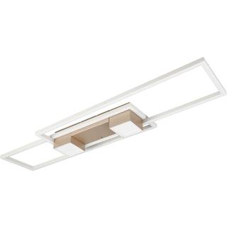 Albany LED-loftlampe, brun, 100 x 28 cm, aluminium, CCT dæmpbar