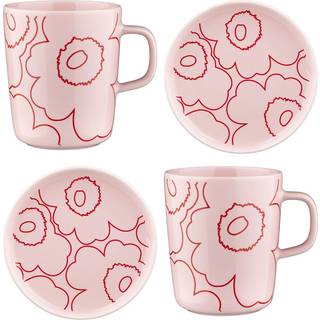 Piirto Unikko krus & tallerken (4 dele)