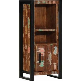 Badeværelsesskab 40X30X90 Cm Massivt Genbrugstræ - Flerfarvet / Massivt genanvendt træ