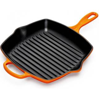 Le Creuset Støbejern grillpande 26x26 cm signature Volcanic Flame