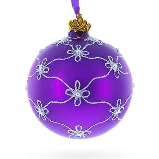 Regal 1906 Swan Egg Purple - Blown Glass Ball Christmas Ornament 3,25 inches