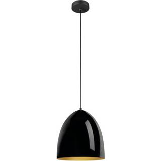 SLV hængelampe Para Cone, Ø 30 cm, sort/guldfarvet