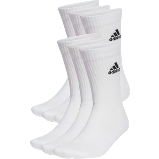 Adidas Cushioned Sportswear Crew Socks 6-pairs White/Black, L (43-45)