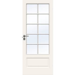 Indvendig dør fra Swedoor, Fransk dør, Clever-line, Style SP10, Klart glas, Hvid 72,5 X 200